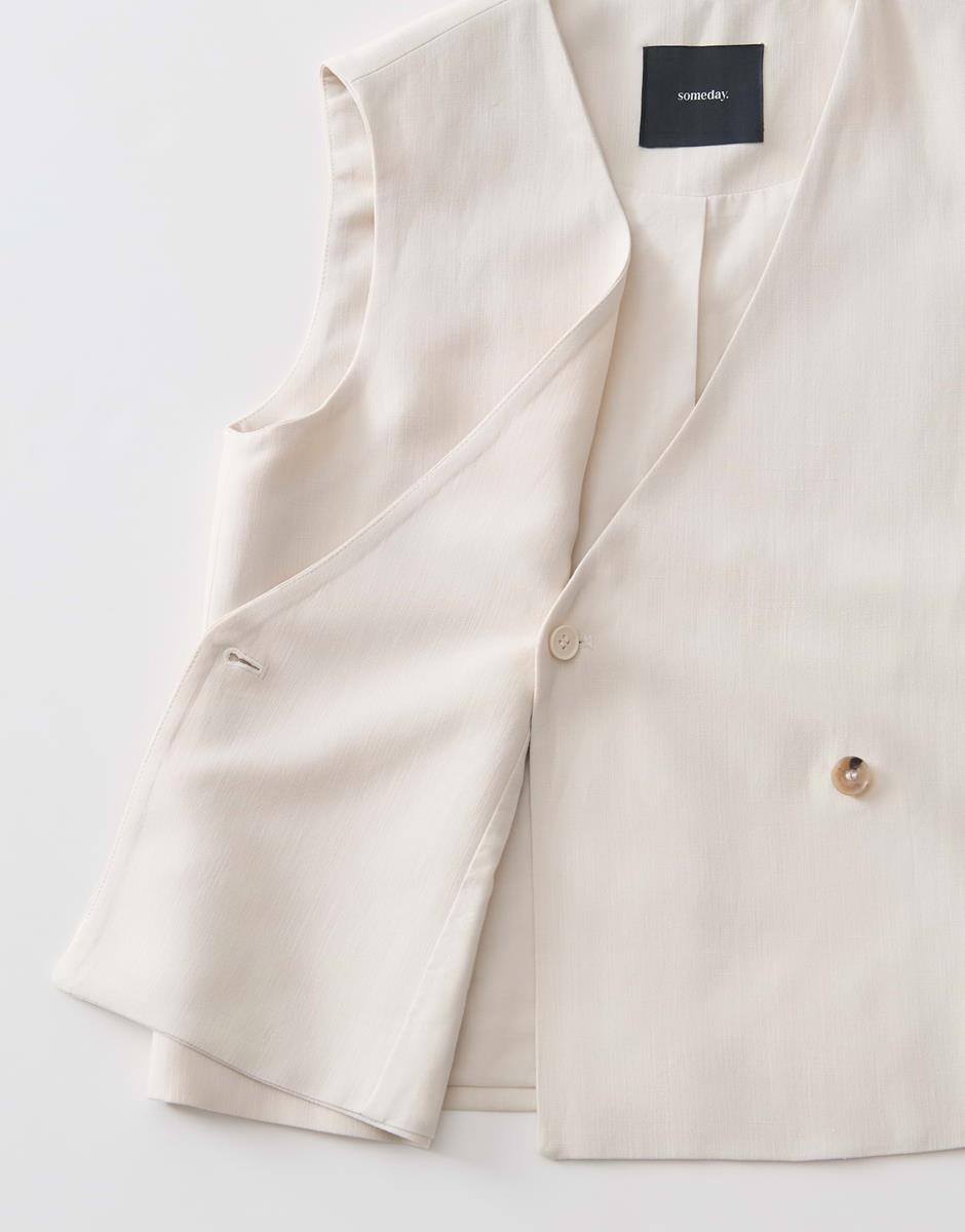 SOMEDAY Gilet Nabril Off-White 4