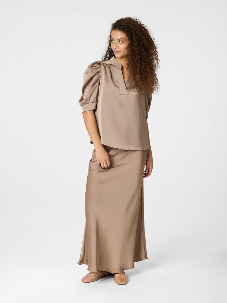 Neo Noir Neo Noir Blouse Roella Taupe 1