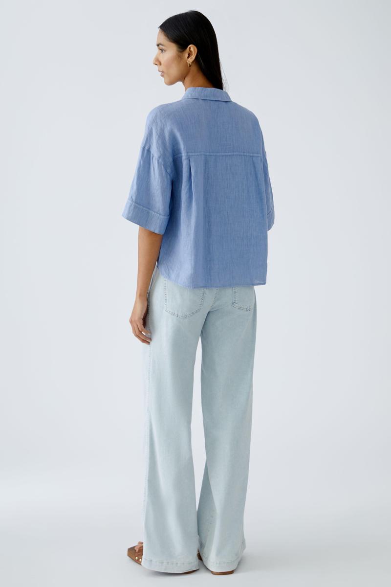 Oui Oui Blouse 0092938 Blauw 4