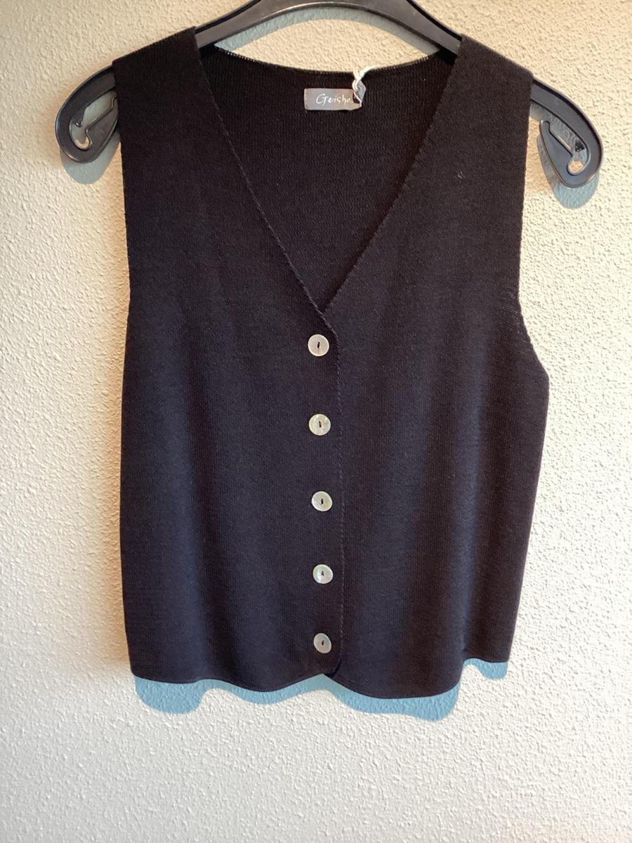 Geisha Geisha Gilet 54338-70 Zwart 2