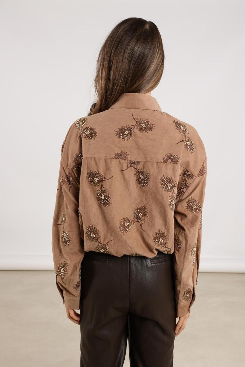 NUKUS Blouse NKF02078 Bruin 3