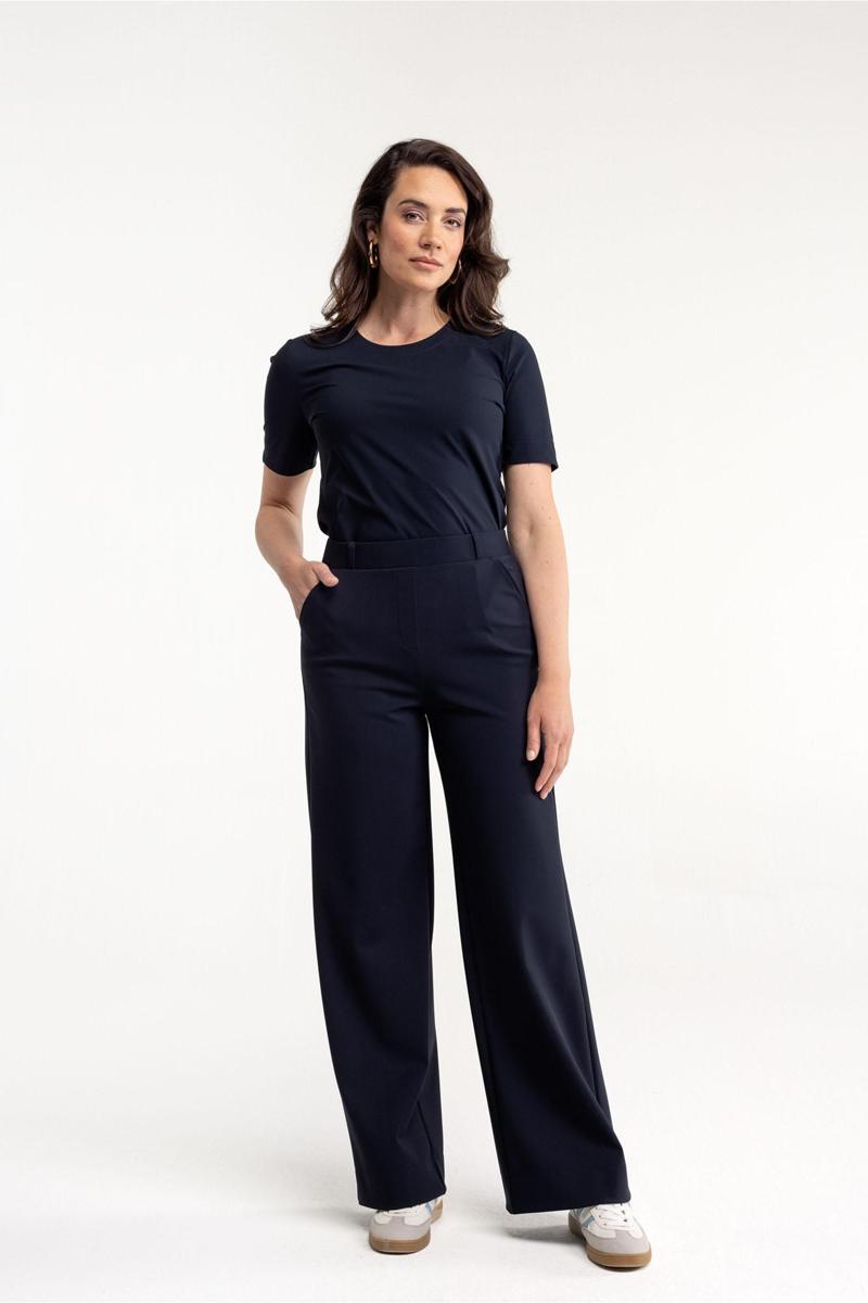 Studio Anneloes Studio Anneloes Pantalon Lexie bonded trou Blauw 4