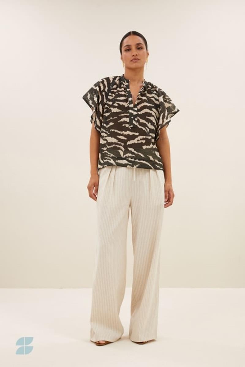 By-Bar By-Bar Blouse Vina Zebra Grijs 1