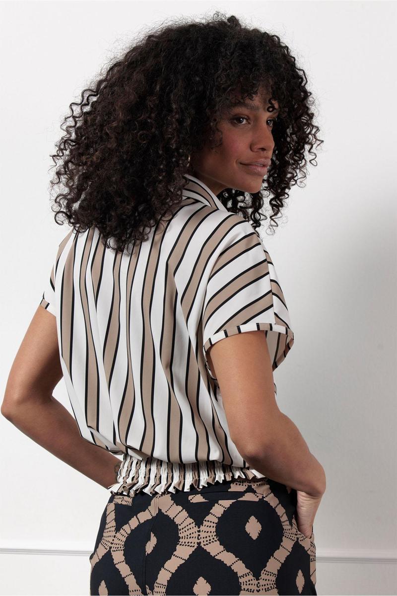 Studio Anneloes Blouse Lena stripe blous Beige 3