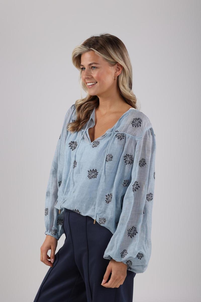 NUKUS NUKUS Blouse NKS02036 Blauw 6