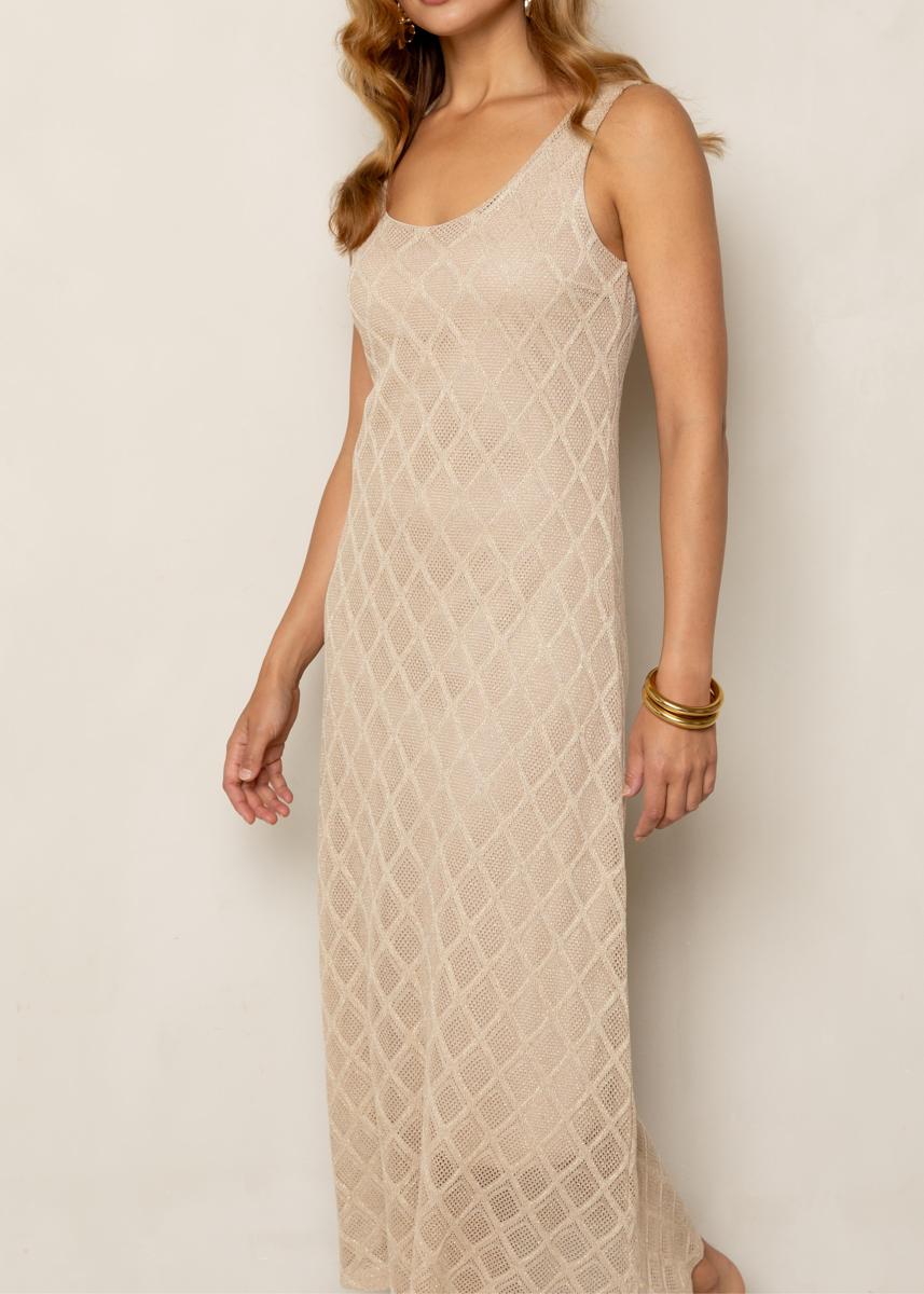 Freebird Freebird Jurk Delphina Jer-Lure Beige 2