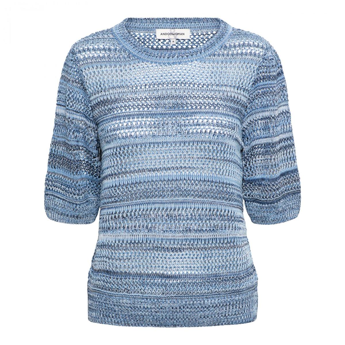 &Co Woman &Co Woman Trui PU128 Blauw 1
