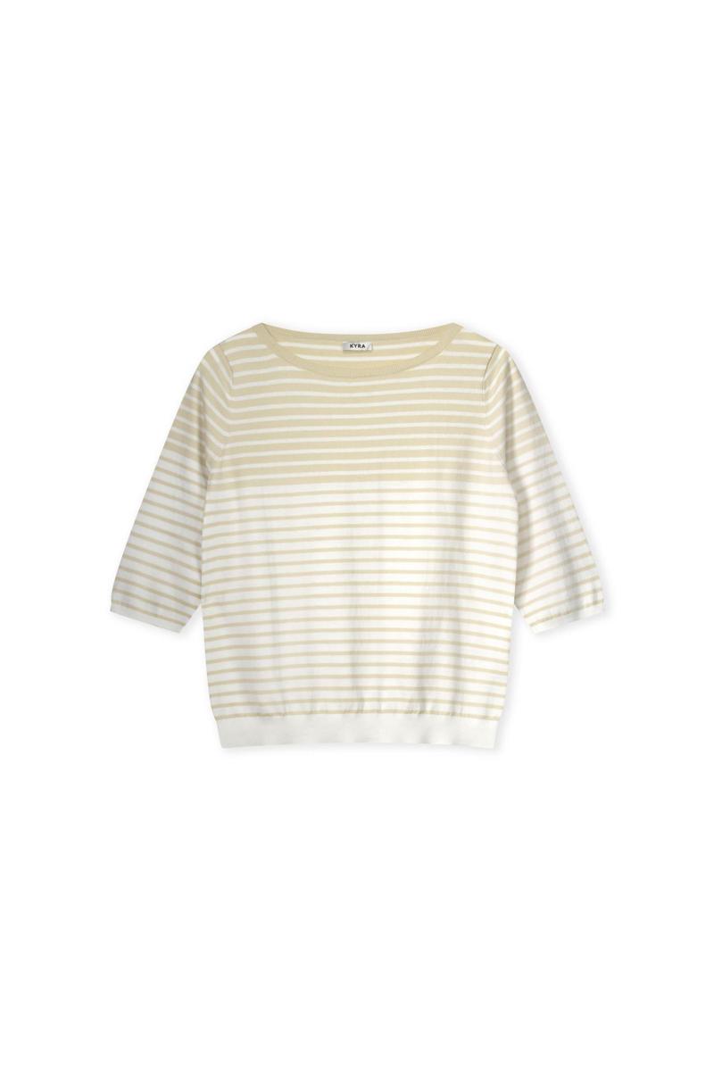 KYRA KYRA Trui Stripe Britt Rood 5