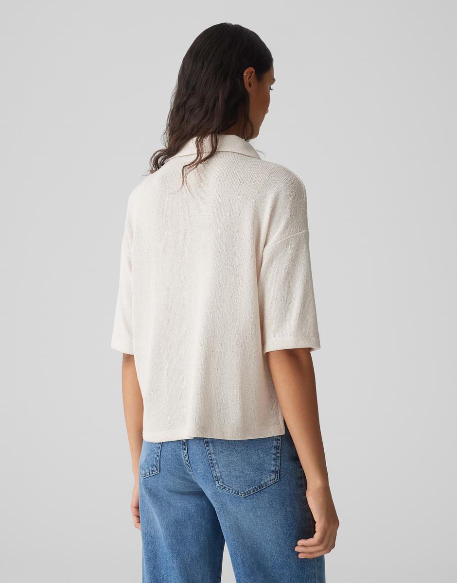 OPUS OPUS T-Shirt Silkas Ecru 3