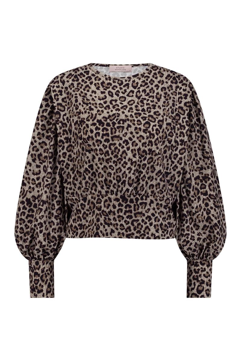 Studio Anneloes Studio Anneloes Blouse Elske Leopard Beige 2