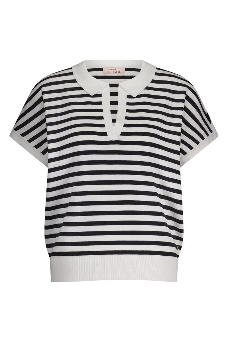 Studio Anneloes Studio Anneloes Trui Drew stripe ssl p Off-White 1
