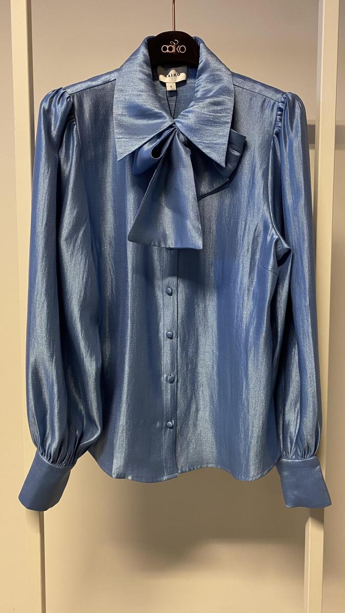 Aaiko Blouse VERONNE TIE SHIMM Blauw 1