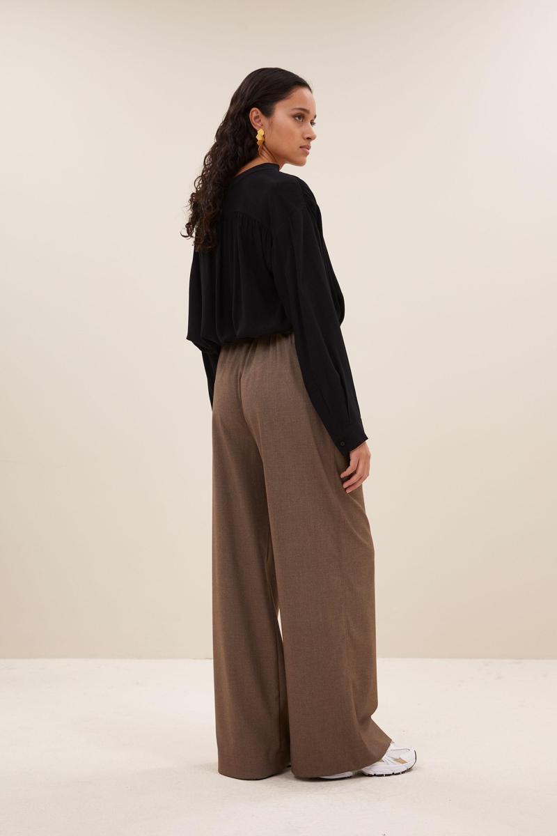 By-Bar Broek Benji Melange Pan Taupe 3