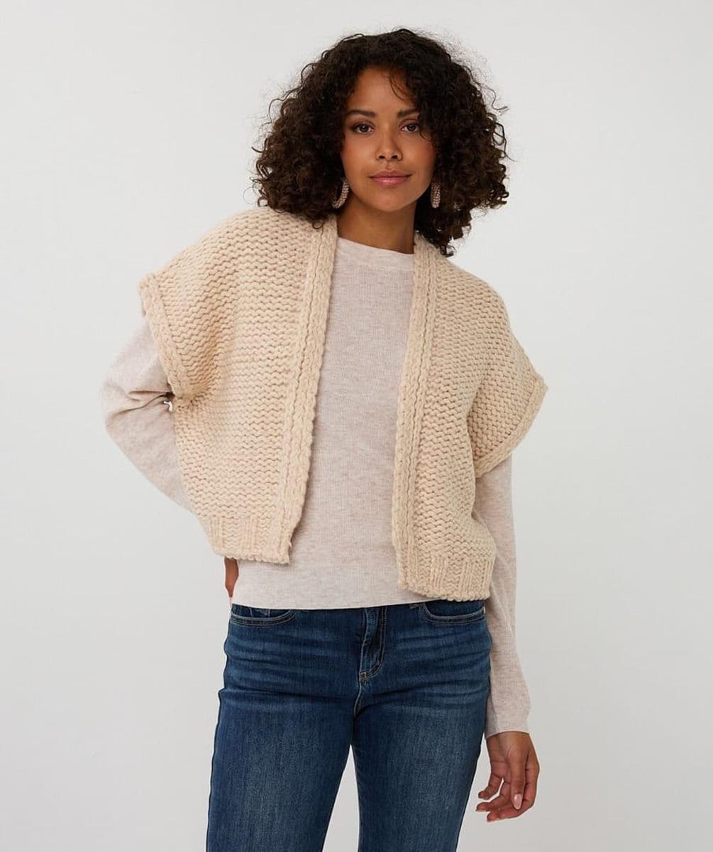 EsQualo Vest F25.07500 Beige 1