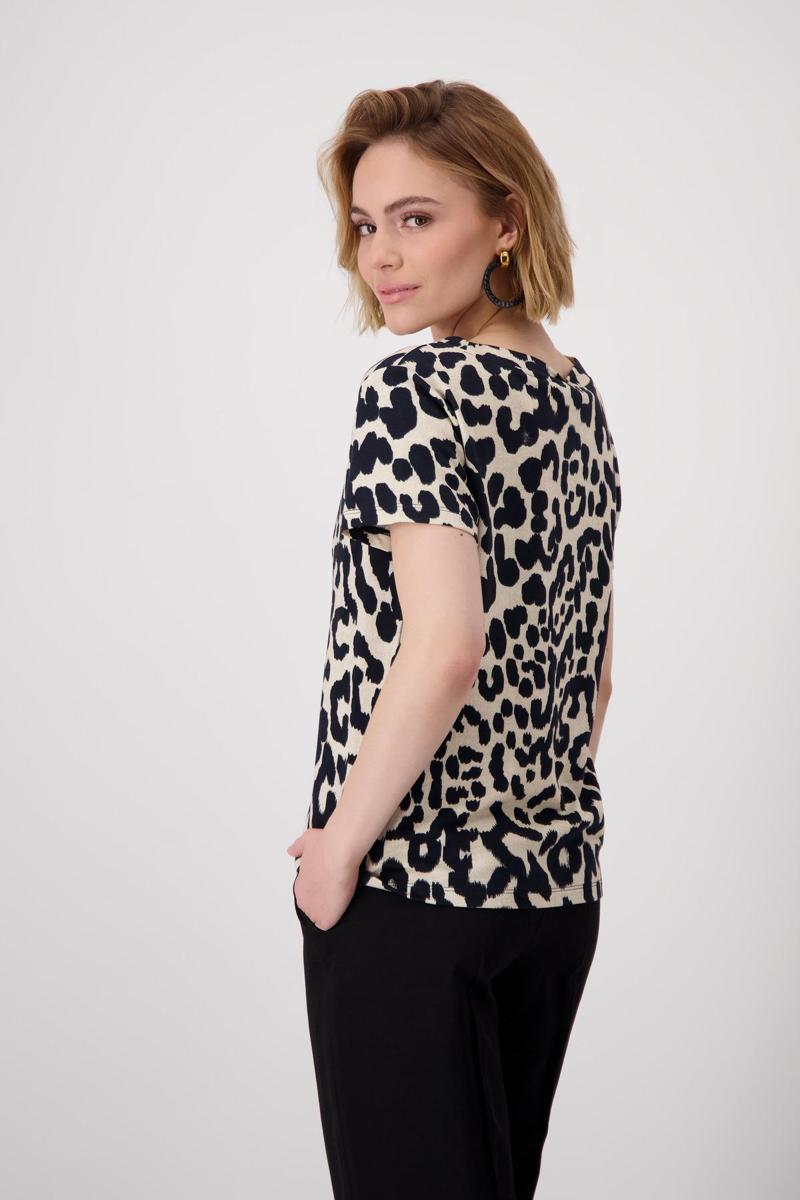 Monari Monari T-Shirt 409715 Zwart-Wit 4