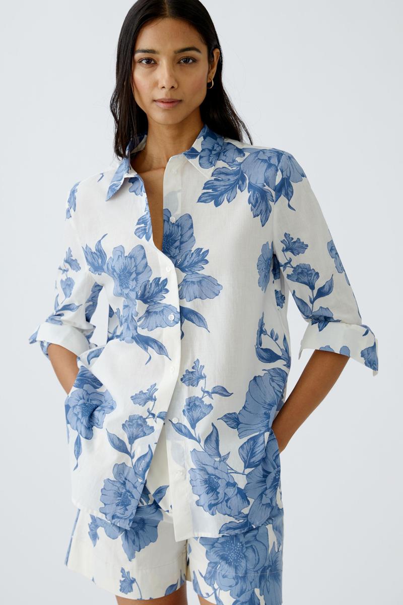 Oui Oui Blouse 0092934 Blauw 6