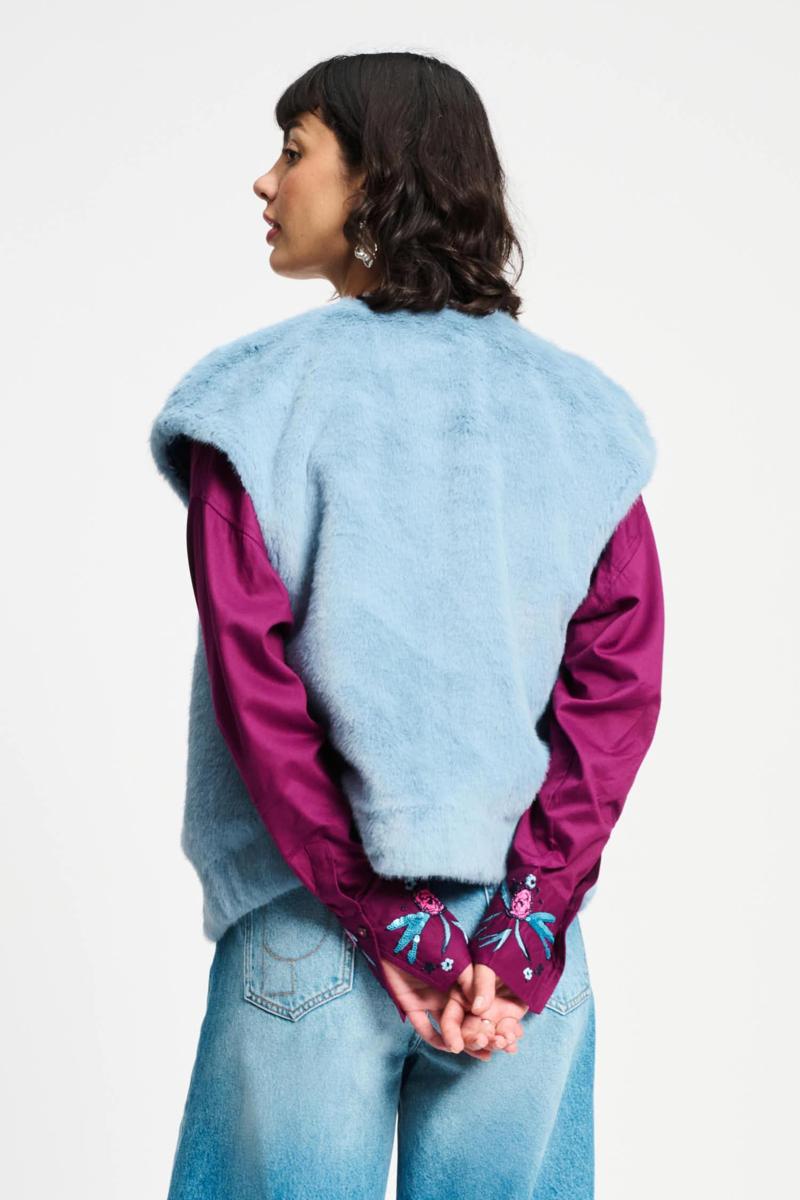 POM Amsterdam Gilet SP9368 Blauw 4