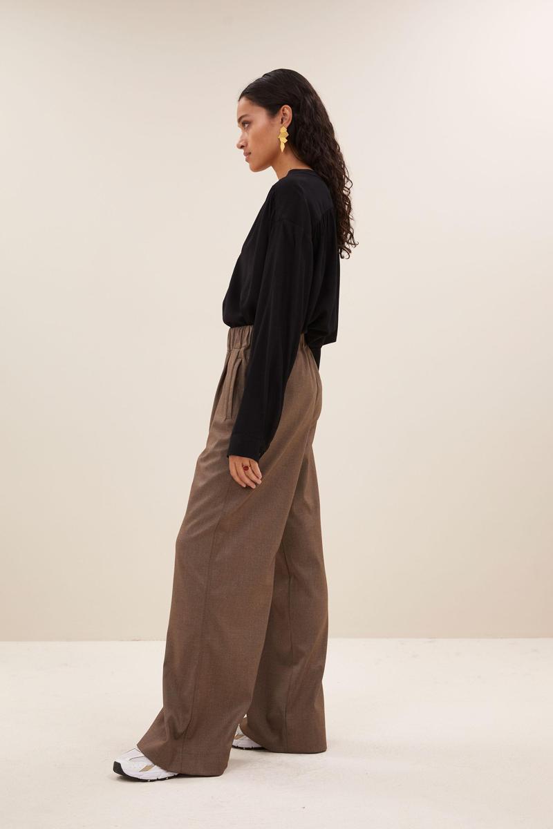 By-Bar Broek Benji Melange Pan Taupe 4