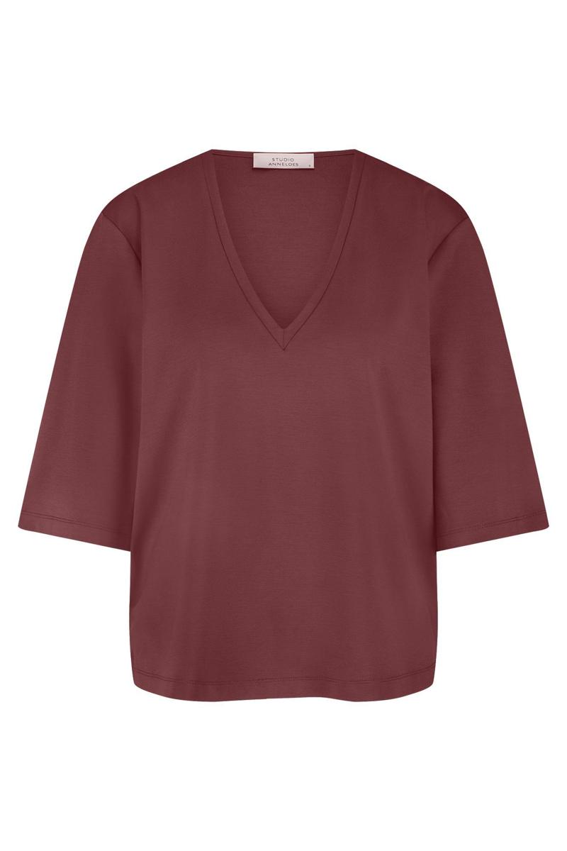 Studio Anneloes T-Shirt Fiore vneck t-shi Rood 2