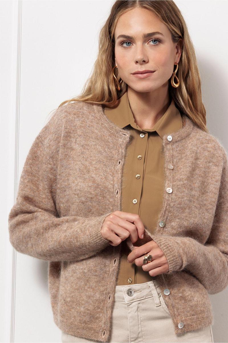 Studio Anneloes Vest Bibi mohair cardi Beige 4