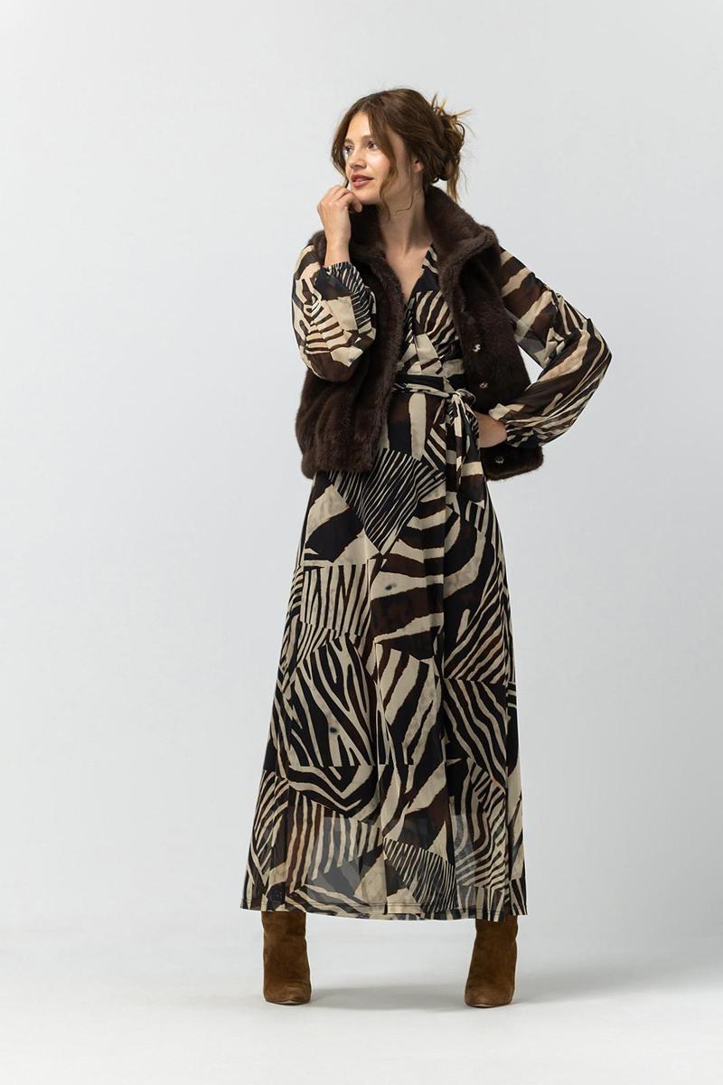 Label DOT Jurk 2523000 Bruin 6