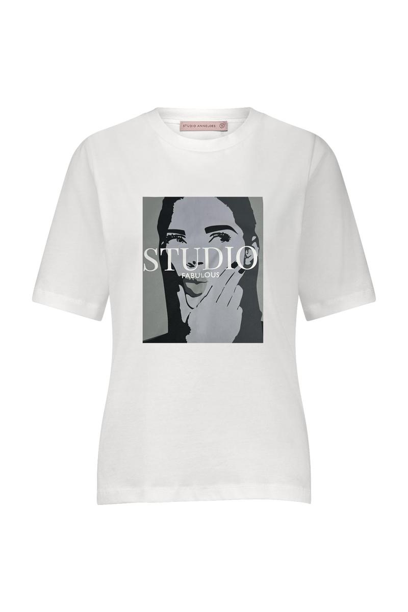 Studio Anneloes Studio Anneloes T-Shirt Klaske photo prin Wit 2