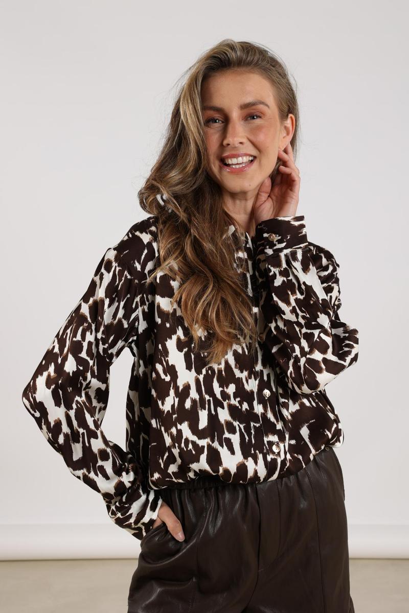 NUKUS Blouse NKF02065 Bruin 3