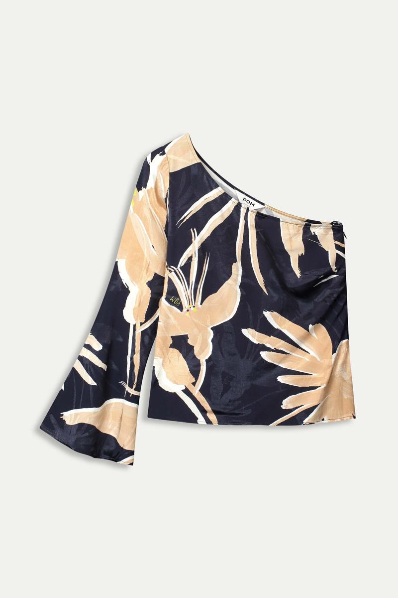 POM Amsterdam POM Amsterdam Blouse SP9169 Blauw 3
