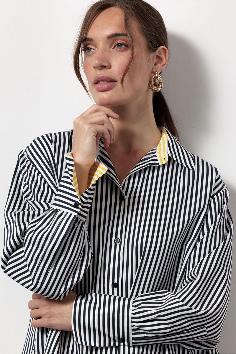 Studio Anneloes Studio Anneloes Blouse Tamar stripe blou Blauw 5