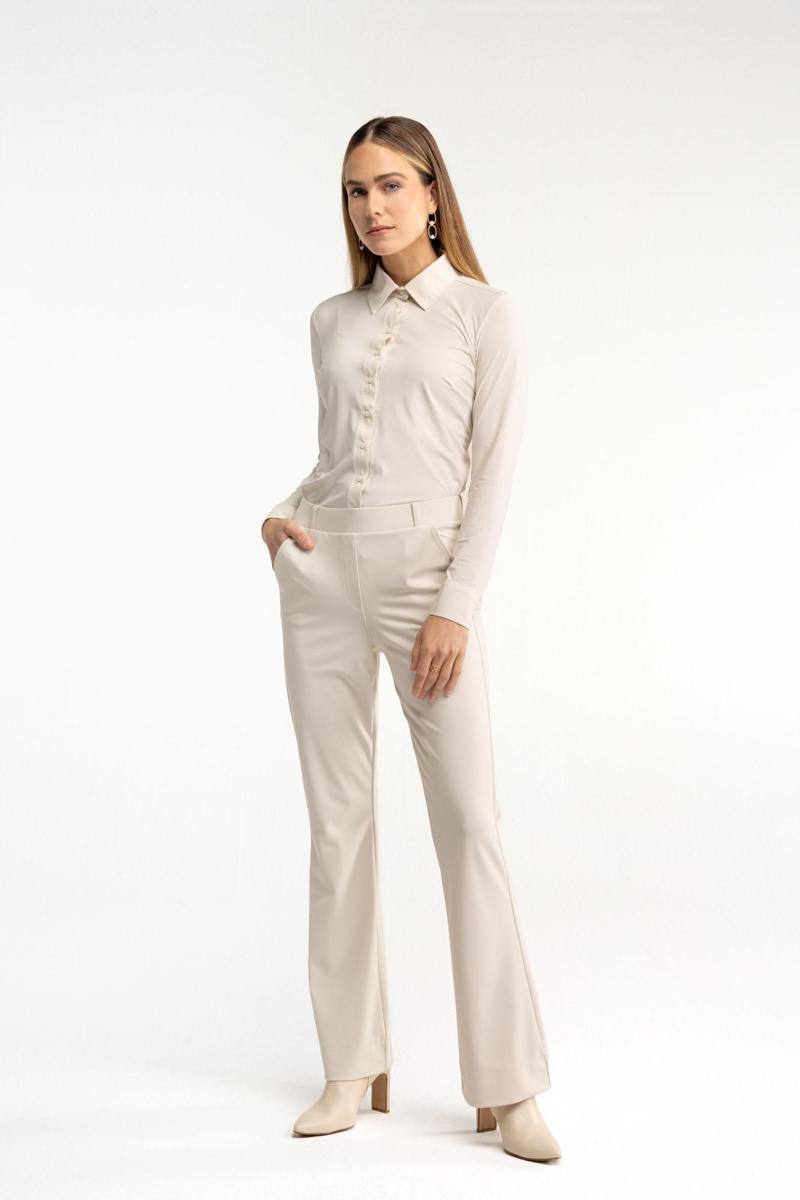 Studio Anneloes Studio Anneloes Pantalon Flair Bonded Off-White 4