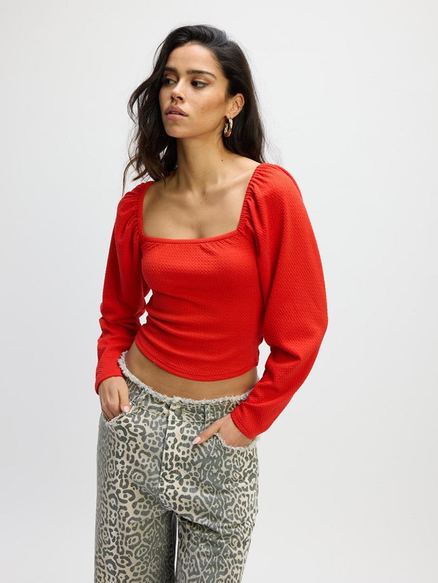 Refined Department Refined Department Blouse Cherry Rood 1