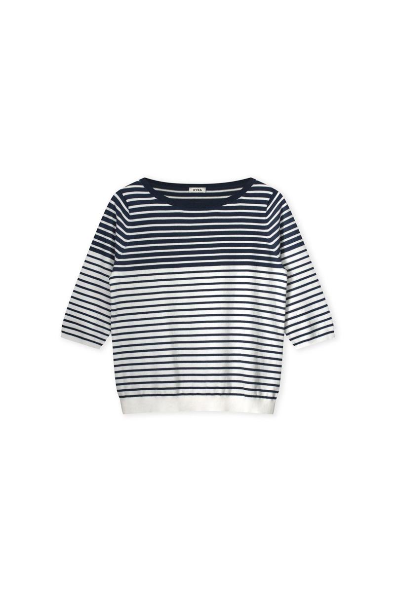 KYRA KYRA Trui Stripe Britt Rood 4