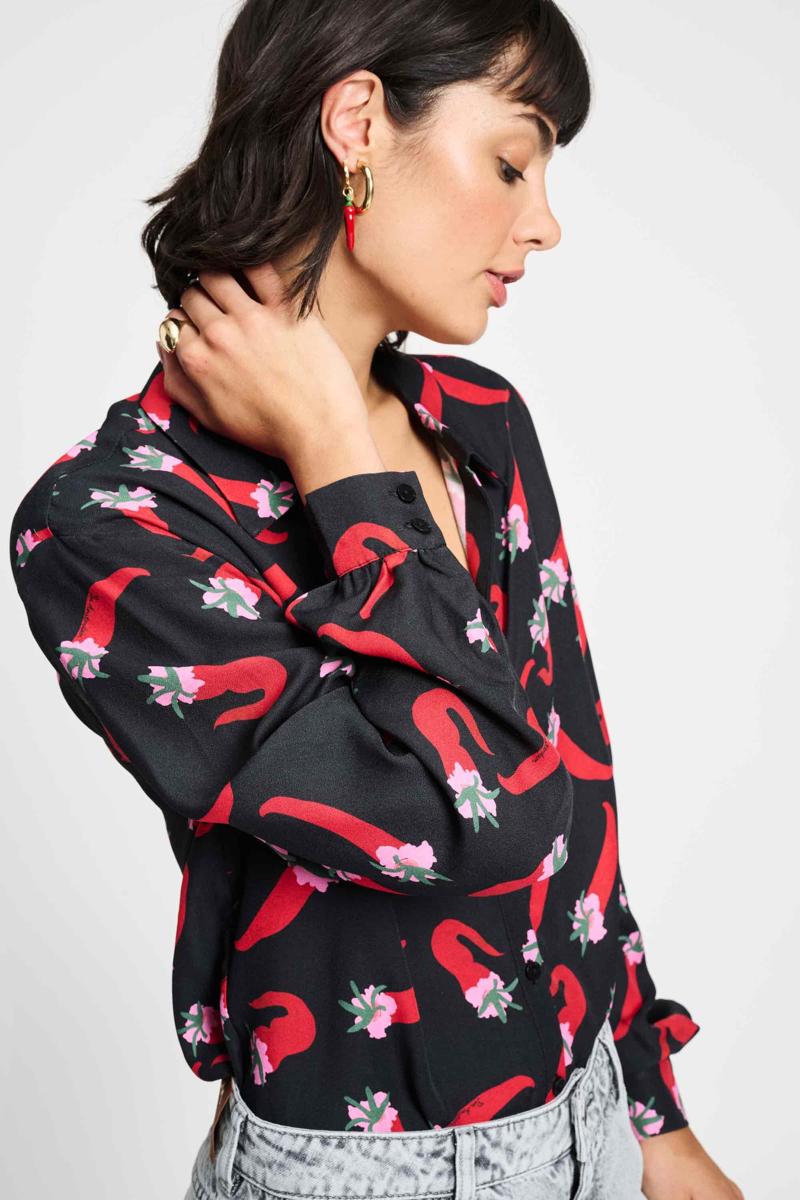 POM Amsterdam Blouse SP9288 Zwart 4