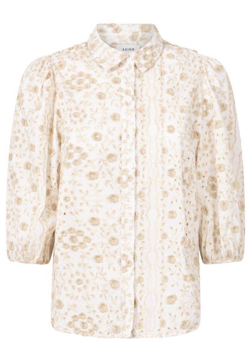 Aaiko Aaiko Blouse LIEN 2 TONE CO 53 Beige 1
