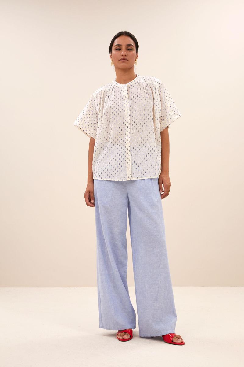 By-Bar By-Bar Blouse Alex Dot Blouse Blauw 1