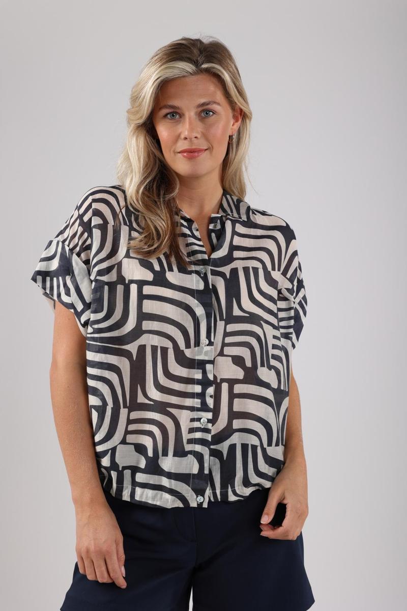 NUKUS NUKUS Blouse NKS02050 Blauw 3
