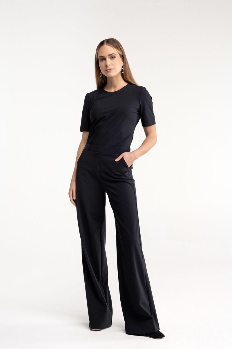 Studio Anneloes Studio Anneloes Pantalon Lexie Bonded Long Zwart 5