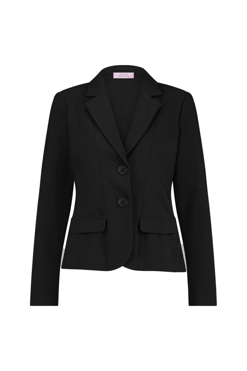 Studio Anneloes Studio Anneloes Blazer Bright bonded bla Zwart 1