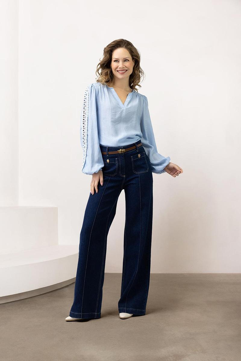 Label DOT Label DOT Blouse 2511038 Blauw 2
