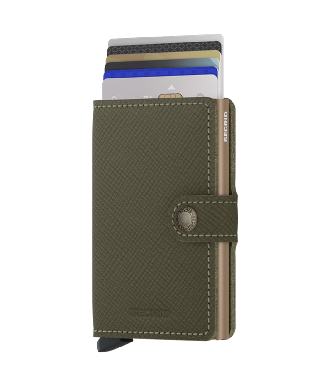 Secrid Secrid Miniwallet Saffiano Olive Groen 1