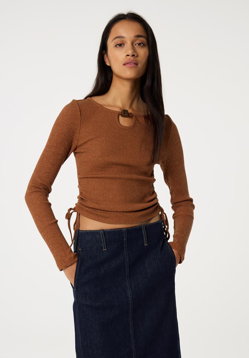 Fabienne Chapot T-Shirt Drina Top Bruin 1