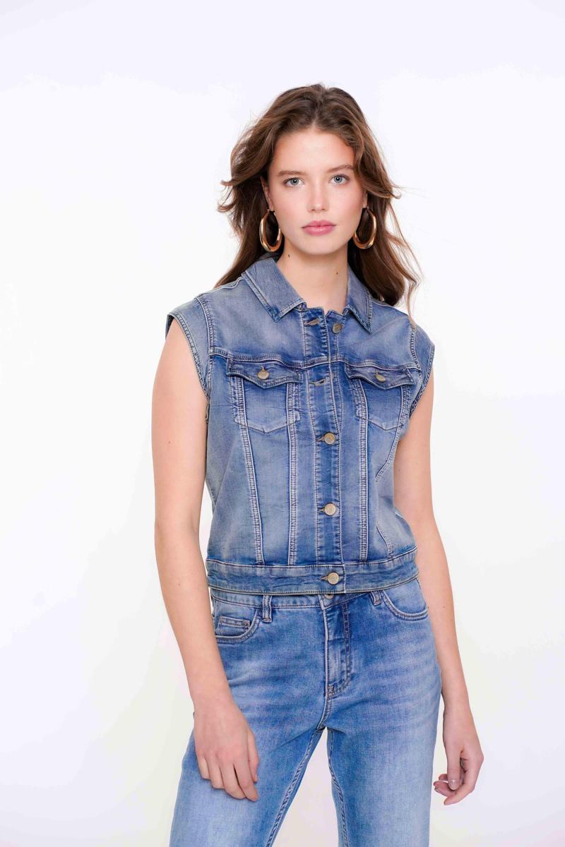Geisha Geisha Gilet 55021-10 Blauw 1