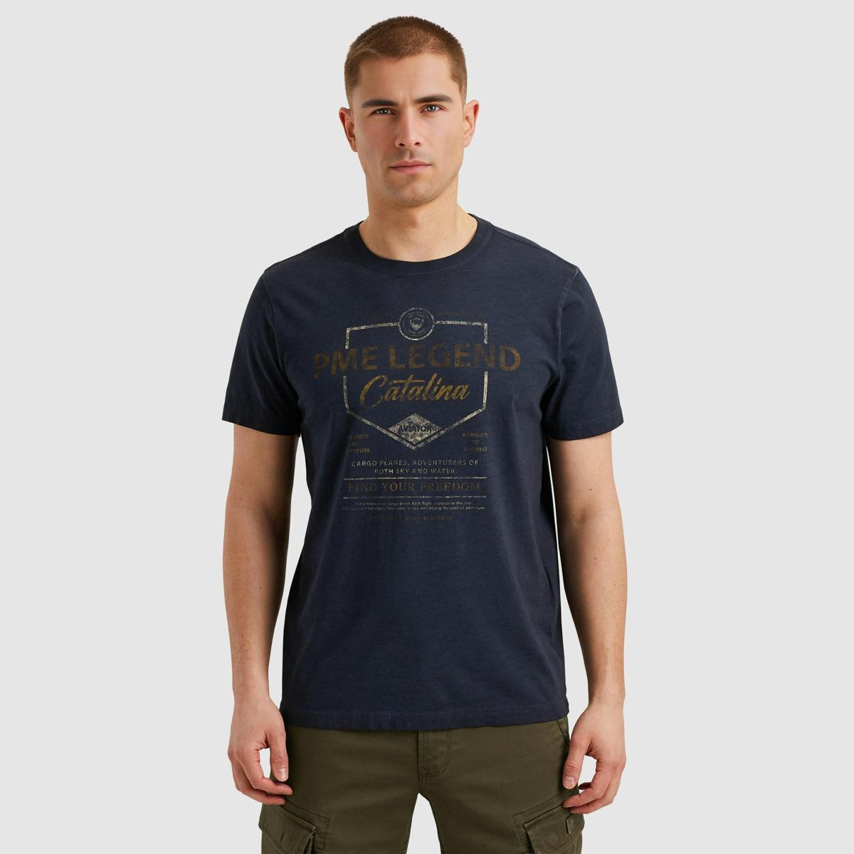 PME Legend PME Legend T-Shirt PTSS2504593 Blauw 3