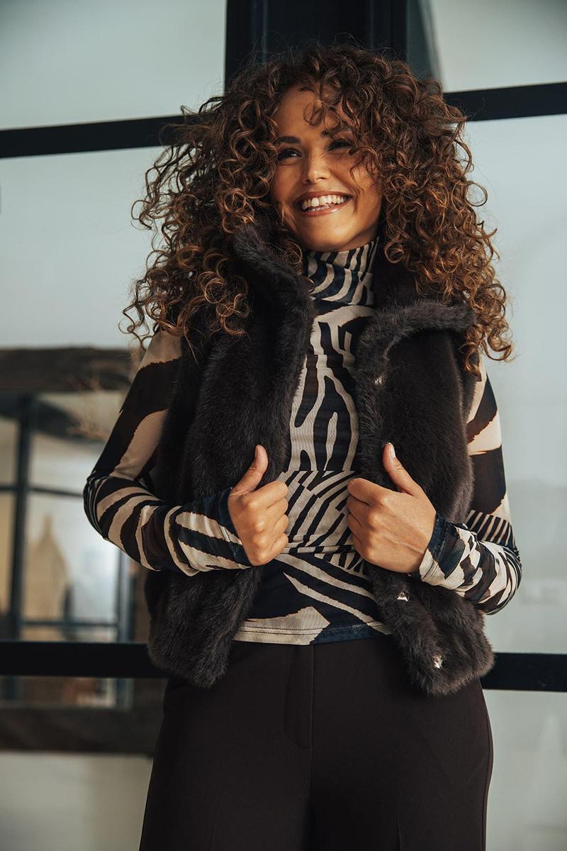 Label DOT Gilet 2527007 Bruin 4