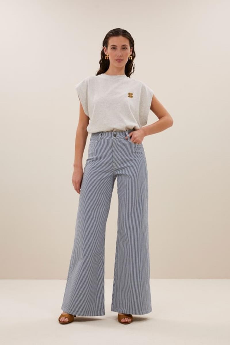By-Bar By-Bar Jeans Femme Stripe Blauw 1