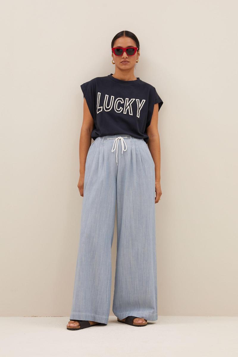 By-Bar By-Bar T-Shirt Mason Open Lucky Blauw 2