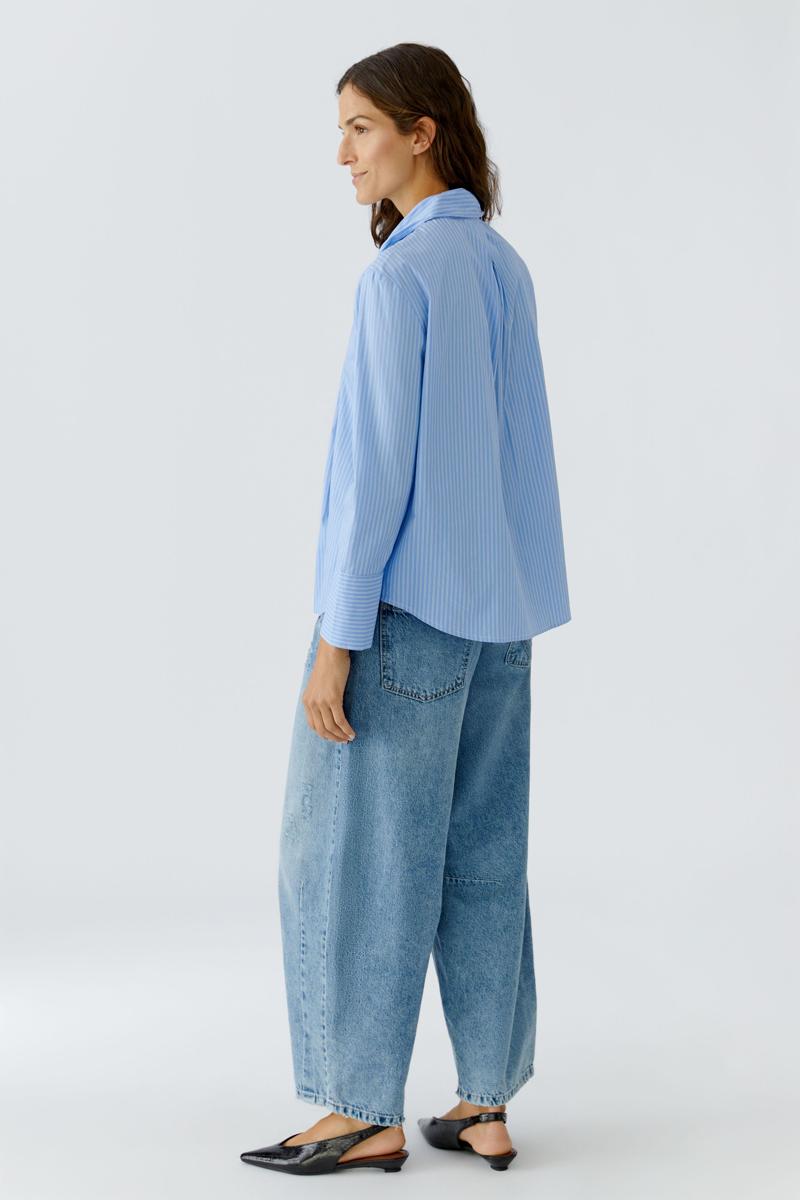 Oui Blouse 0087627 Blauw 4