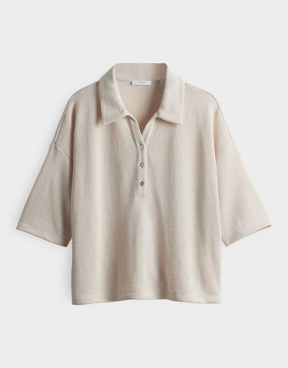 OPUS OPUS T-Shirt Silkas Ecru 2