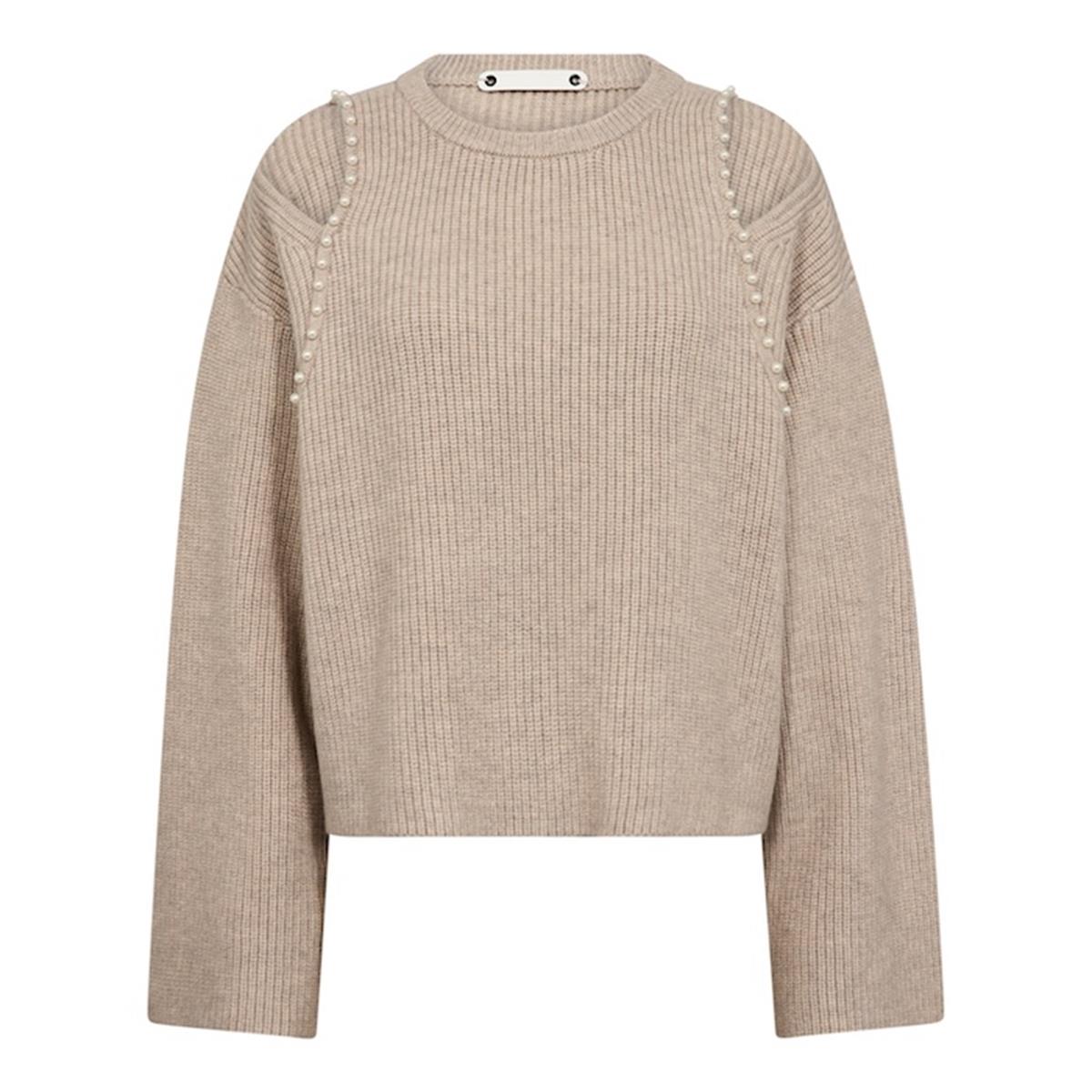 Co'Couture Trui Row Pearl Beige 2