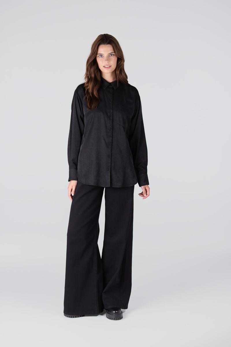Jansen Amsterdam Blouse ESS W25.4 Zwart 3